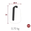 Světle modrá venkovní LED lampa Fermob Balad² 25 cm