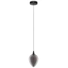 Kouřově šedé skleněné závěsné LED světlo Nova Luce Nali 14 cm