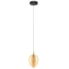Zlaté skleněné závěsné LED světlo Nova Luce Nali 14 cm