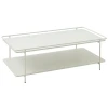 Světle šedý kovový konferenční stolek Unique Furniture Yuba 110 x 55 cm