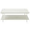 Světle šedý kovový konferenční stolek Unique Furniture Yuba 110 x 55 cm