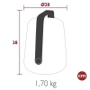Antracitová venkovní LED lampa Fermob Balad² 38 cm