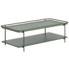 Olivově zelený kovový konferenční stolek Unique Furniture Yuba 110 x 55 cm