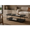 Černý kovový konferenční stolek Unique Furniture Yuba 110 x 55 cm -fv-interier-25