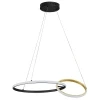 Černo-zlaté kovové závěsné LED světlo Nova Luce Imar 63 cm