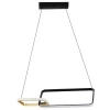 Černo-zlaté kovové závěsné LED světlo Nova Luce Imar 54 cm