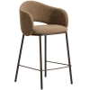 Hnědá čalouněná barová židle Kave Home Maina 65 cm