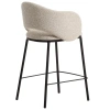 Béžová čalouněná barová židle Kave Home Maina 65 cm s černou podnoží