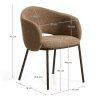 Hnědá čalouněná jídelní židle Kave Home Maina