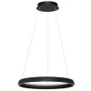 Černé kovové závěsné LED světlo Nova Luce Ovia 60 cm