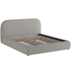 Světle šedá žinylková dvoulůžková postel MICADONI Murada 160 x 200 cm
