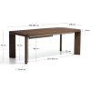 Hnědý rozkládací jídelní stůl Kave Home Jondal 200/280 x 100 cm