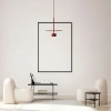 Červené kovové závěsné LED světlo Nova Luce Edem 30 cm -fv-interier-25
