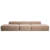 Hnědá čtyřmístná pohovka Kave Home Blok 380 cm