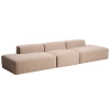 Hnědá čtyřmístná pohovka Kave Home Blok 380 cm