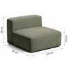 Zelené křeslo Kave Home Blok 90 cm