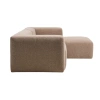 Hnědá rohová pohovka Kave Home Blok 330 cm, levá