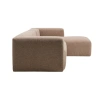 Hnědá rohová pohovka Kave Home Blok 330 cm, pravá