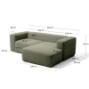 Zelená rohová pohovka Kave Home Blok 240 cm, pravá