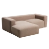 Hnědá rohová pohovka Kave Home Blok 240 cm, levá