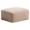 Hnědá čalouněná podnožka Kave Home Blok 90 x 74 cm