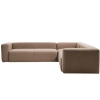 Hnědá rohová pohovka Kave Home Blok 320 x 320 cm, levá/pravá