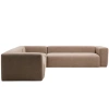 Hnědá rohová pohovka Kave Home Blok 320 x 320 cm, levá/pravá