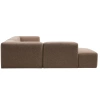 Hnědá rohová pohovka Kave Home Blok 320 cm, levá