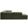 Zelená rohová pohovka Kave Home Blok 320 cm, levá