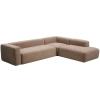 Hnědá rohová pohovka Kave Home Blok 320 cm, pravá