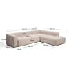 Zelená rohová pohovka Kave Home Blok 320 cm, pravá