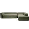 Zelená rohová pohovka Kave Home Blok 320 cm, pravá