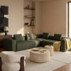 Zelená rohová pohovka Kave Home Blok 290 x 290 cm, levá/pravá -fv-interier-25