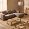 Hnědá rohová pohovka Kave Home Blok 300 cm, pravá -fv-interier-25