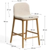 Béžová barová židle Kave Home Elnor 65 cm