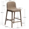 Hnědá barová židle Kave Home Elnor 65 cm