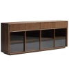 Hnědá komoda Kave Home Helvine 200 x 40 cm