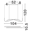 Černé kovové závěsné LED světlo Nova Luce Brio 104 cm