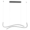 Černé kovové závěsné LED světlo Nova Luce Brio 104 cm