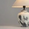 Béžovošedá keramická stolní lampa Nova Luce Lupe -fv-interier-25