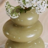 Zelená skleněná váza BULB 15 cm -fv-interier-25