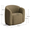 Zelené čalouněné křeslo Kave Home Corvena 85 cm