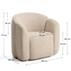Béžové čalouněné křeslo Kave Home Corvena 85 cm