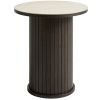 Béžový keramický odkládací stolek Unique Furniture Enna 50 cm