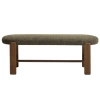 Zelená ořechová lavice Kave Home Granite 120 cm