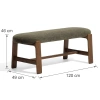 Zelená ořechová lavice Kave Home Granite 120 cm