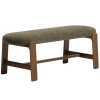 Zelená ořechová lavice Kave Home Granite 120 cm