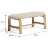 Béžová lavice Kave Home Granite 120 cm