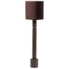 Tmavě hnědá lakovaná stojací lampa Zivian 160 cm