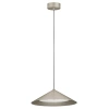Stříbrnošedé kovové závěsné LED světlo Nova Luce Dario 40 cm